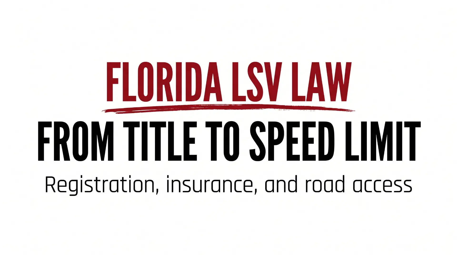 florida LSV Golf cart